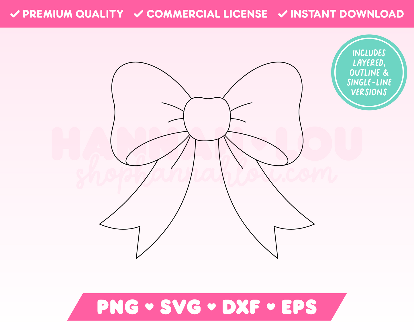 My cute Coquette Bow SVG is part of my Coquette SVG Files for Cricut collection, and features a single-line drawing or sketch of a cute coquette bow.