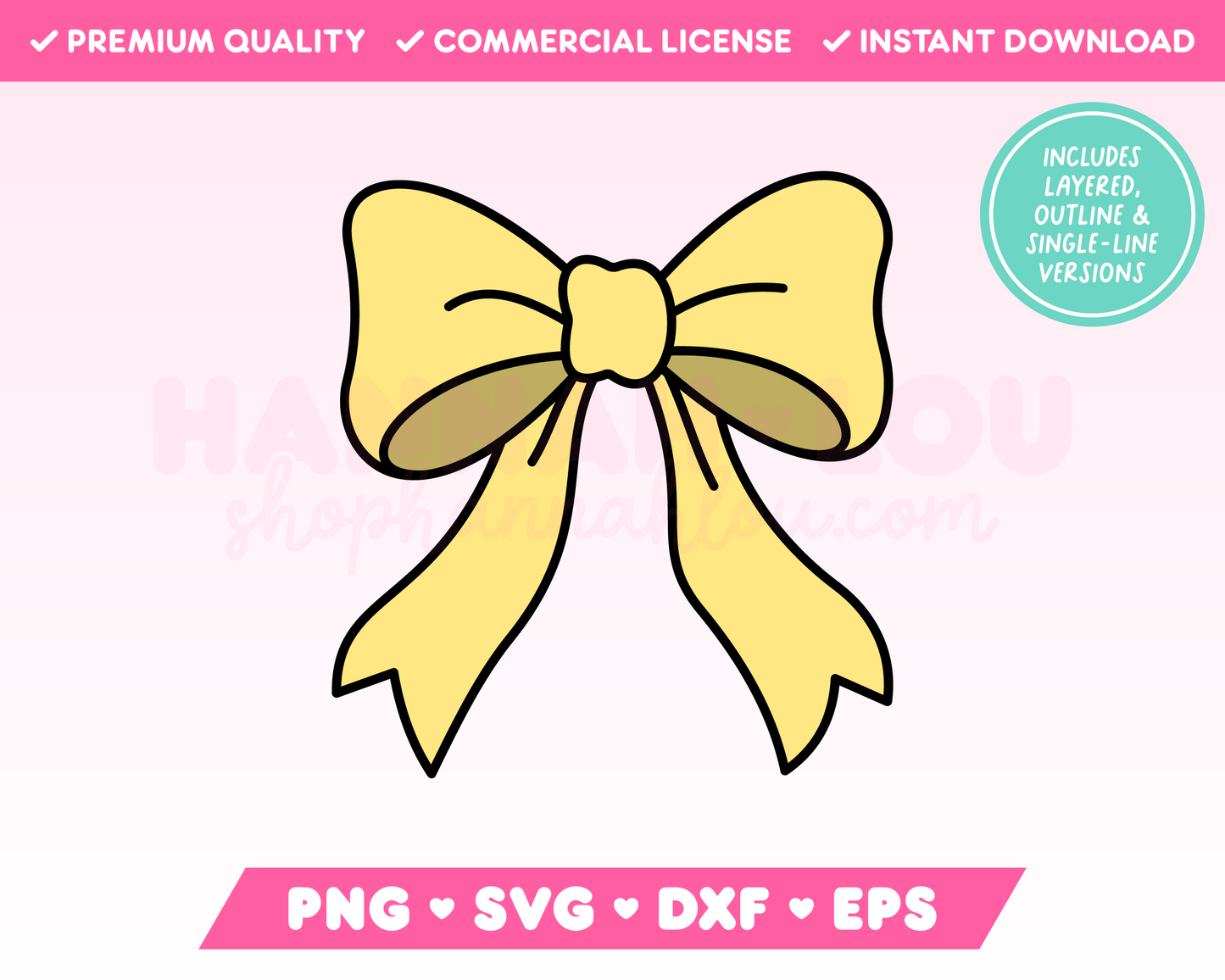 My cute Coquette Bow SVG is part of my Coquette SVG Files for Cricut collection, and features a coquette-style bow.