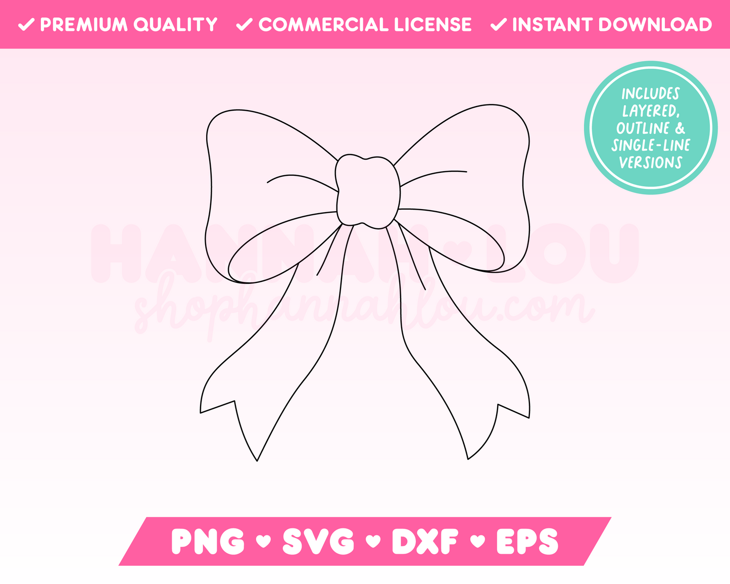 My cute Coquette Bow SVG is part of my Coquette SVG Files for Cricut collection, and features a single-line drawing or sketch of a coquette-style bow.