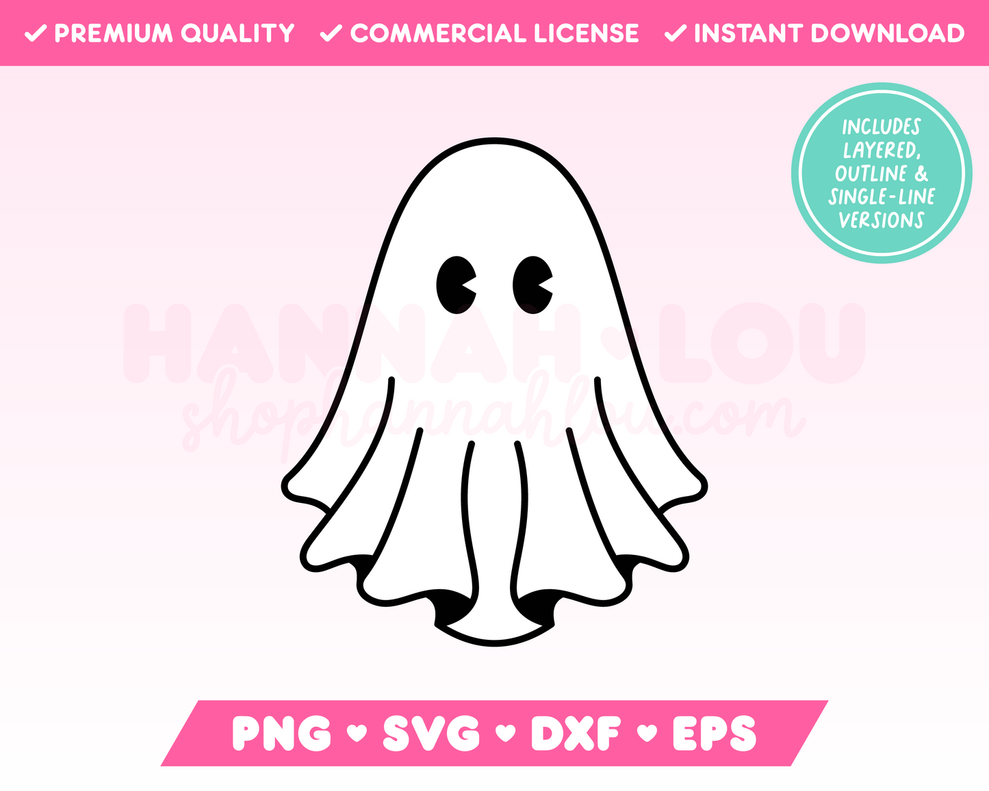 Cute Ghost SVG Bundle • Halloween SVG Files for Cricut • Halloween Sublimation Designs