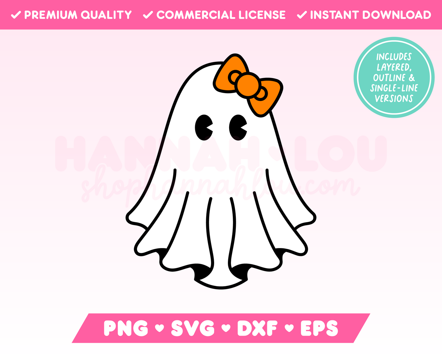 Cute Ghost SVG Bundle • Halloween SVG Files for Cricut • Halloween Sublimation Designs