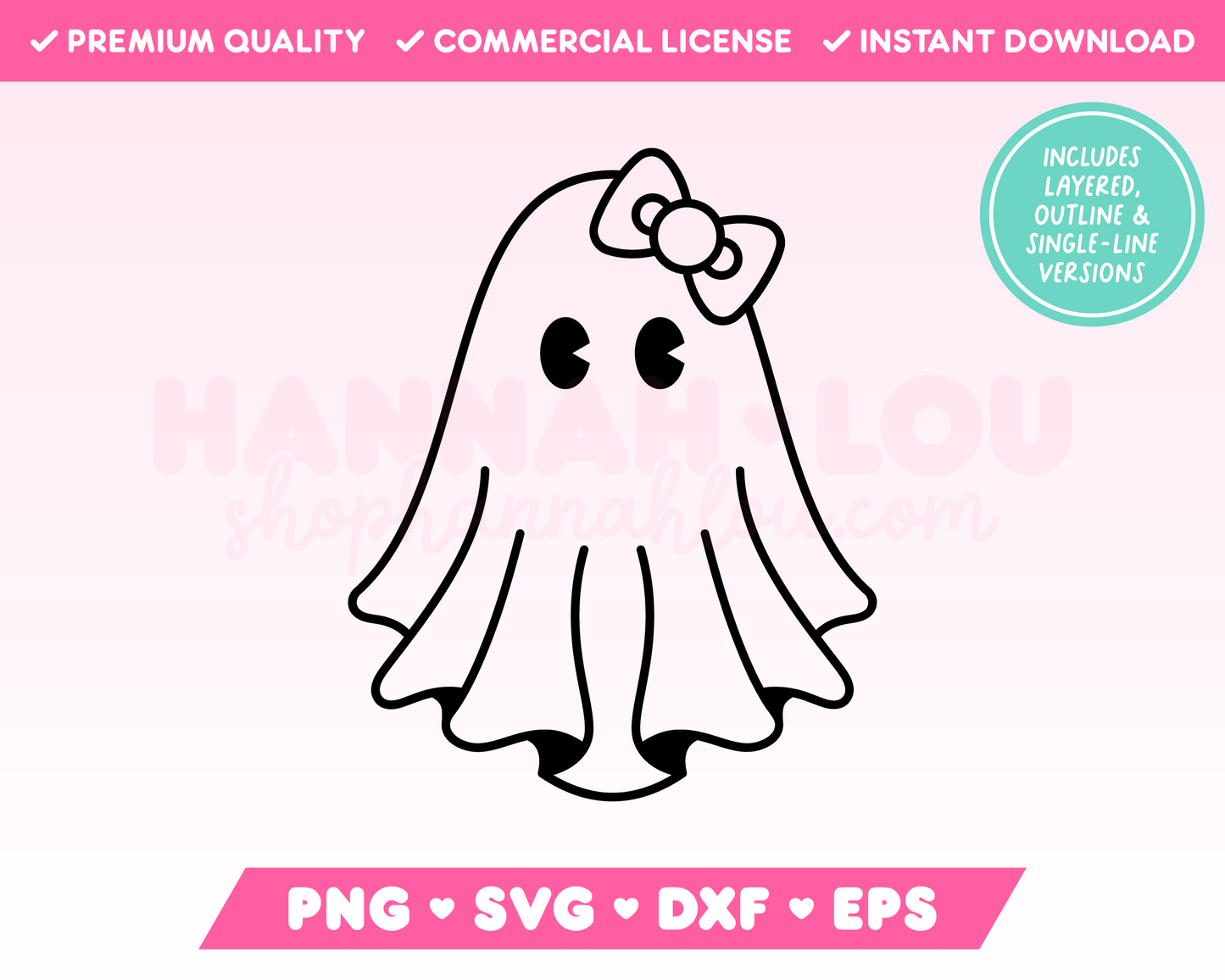 Cute Ghost SVG Bundle • Halloween SVG Files for Cricut • Halloween Sublimation Designs