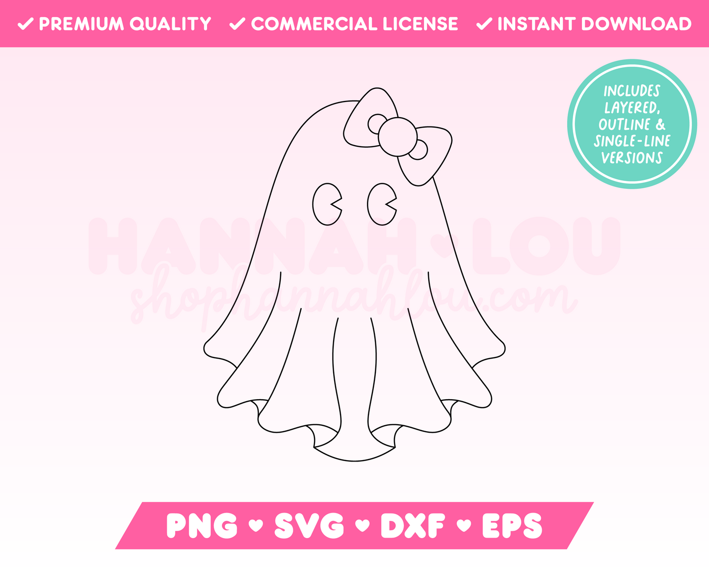 Cute Ghost SVG Bundle • Halloween SVG Files for Cricut • Halloween Sublimation Designs