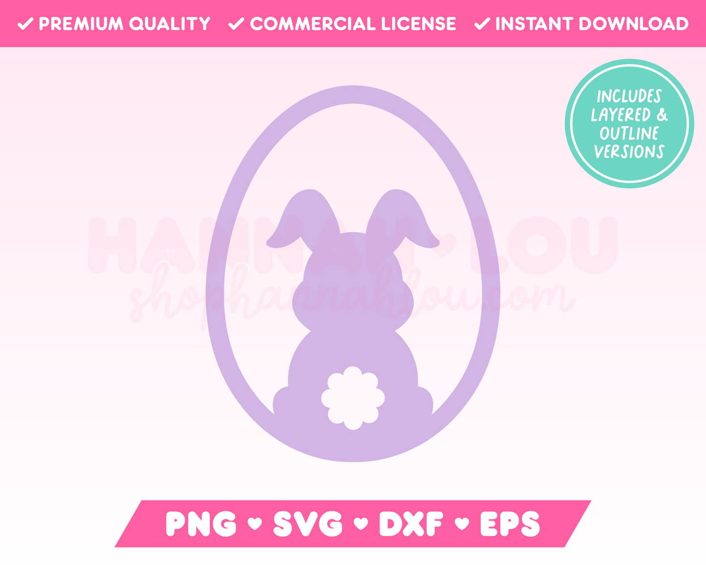 Bunny Easter Egg SVG • Easter SVG Files for Cricut