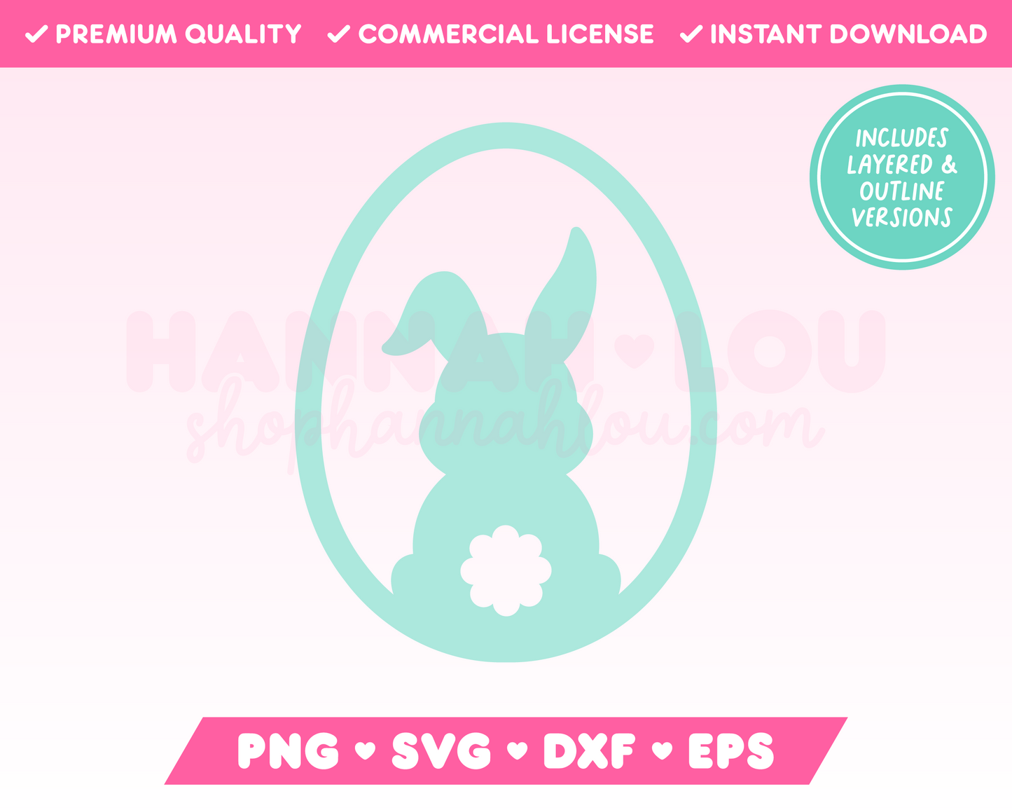 Bunny Easter Egg SVG • Easter SVG Files for Cricut