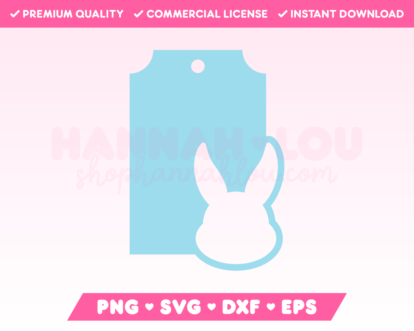 My cute Easter Bunny Gift Tag SVG is part of my Easter SVG Files for Cricut collection, and features a gift tag with a silhouette of the Easter Bunny cut out of it.