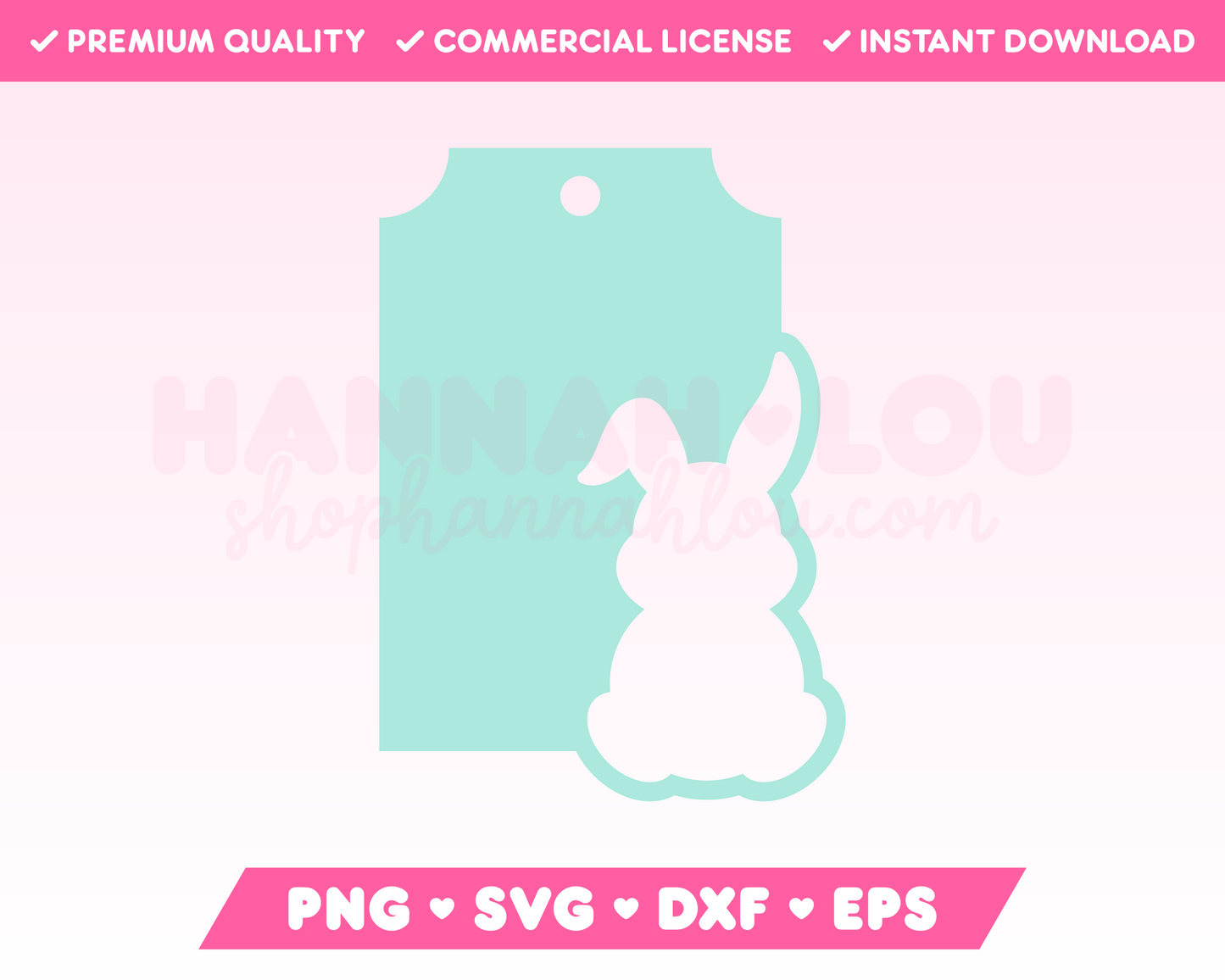 My cute Easter Bunny Gift Tag SVG is part of my Easter SVG Files for Cricut collection, and features a gift tag with a silhouette of the Easter Bunny cut out of it.