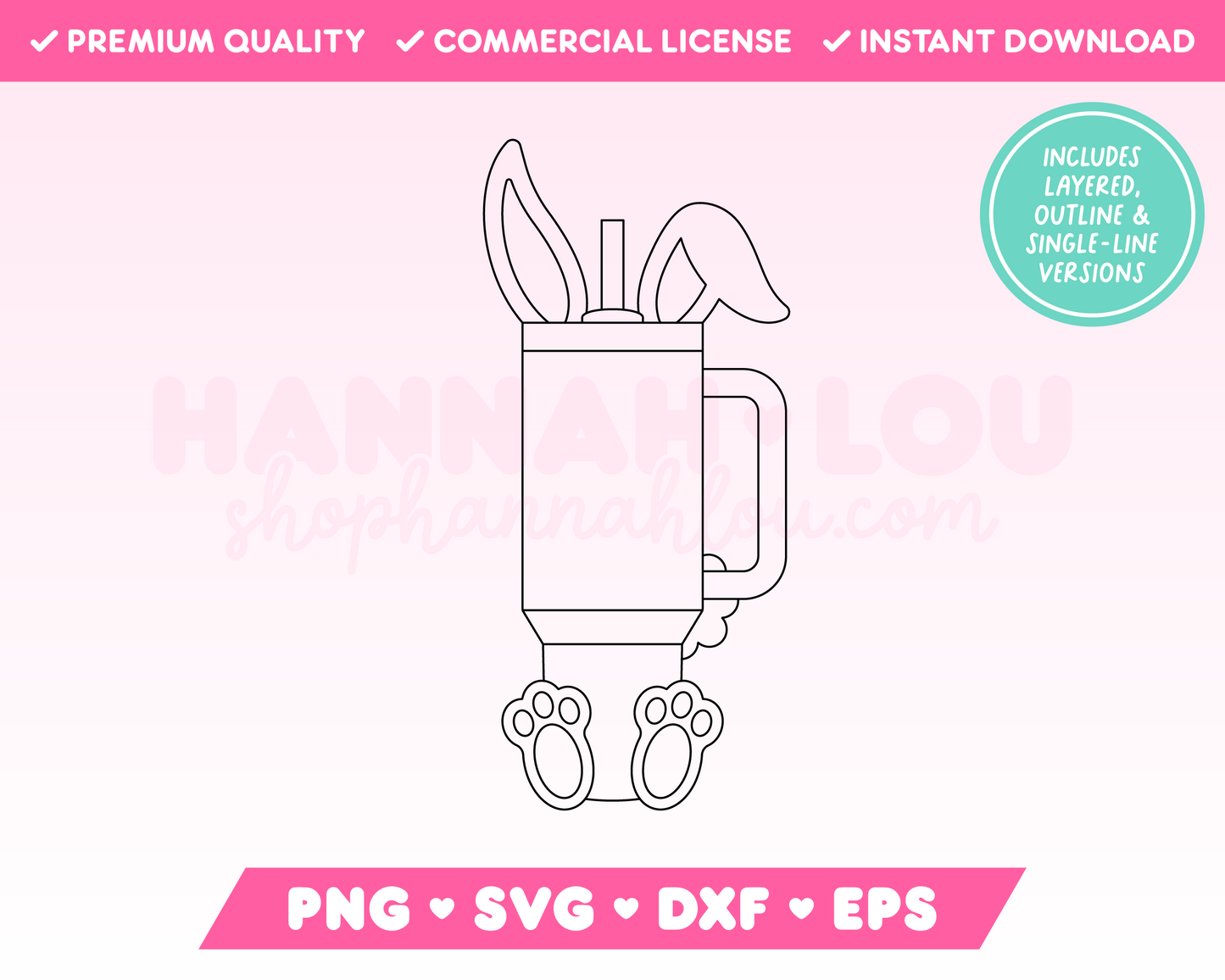 Easter Bunny Tumbler SVG • Easter SVG Files for Cricut