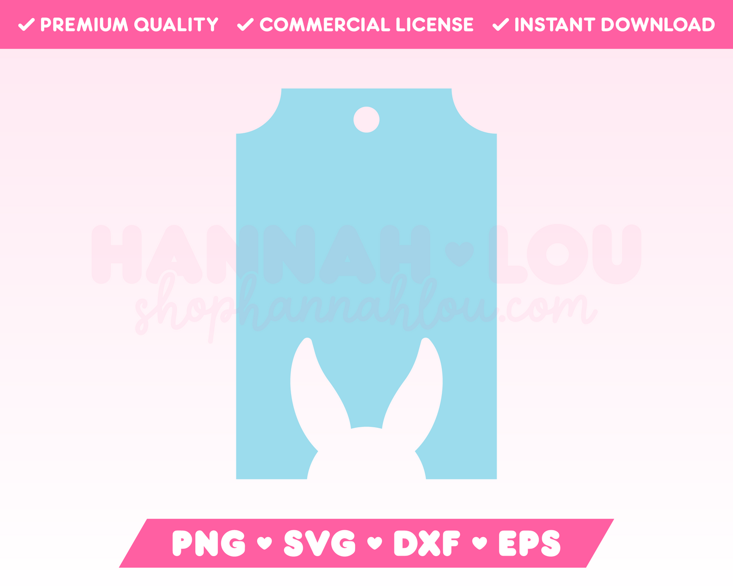 My cute Easter Bunny Gift Tag SVG is part of my Easter SVG Files for Cricut collection, and features a gift tag with a silhouette of the Easter Bunny cut out of it.