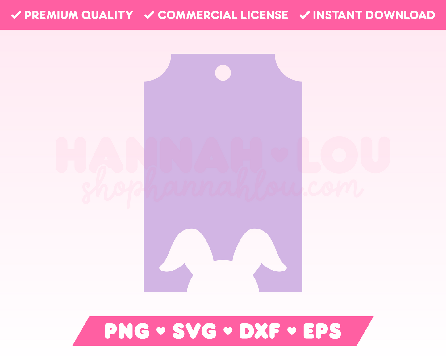 My cute Easter Bunny Gift Tag SVG is part of my Easter SVG Files for Cricut collection, and features a gift tag with a silhouette of the Easter Bunny cut out of it.