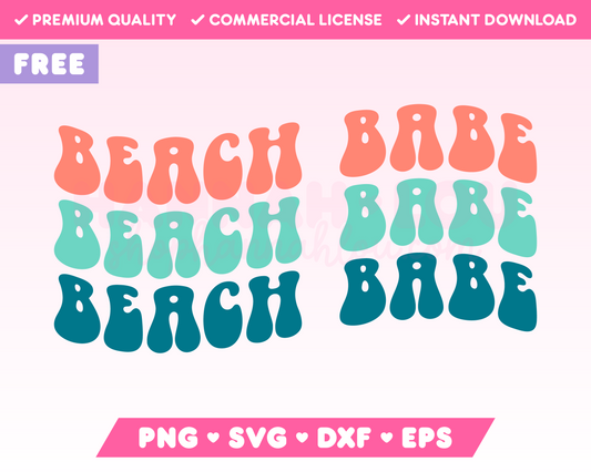 Free Beach Babe SVG • Free Beach SVG Files for Cricut • Free Beach Sublimation Designs