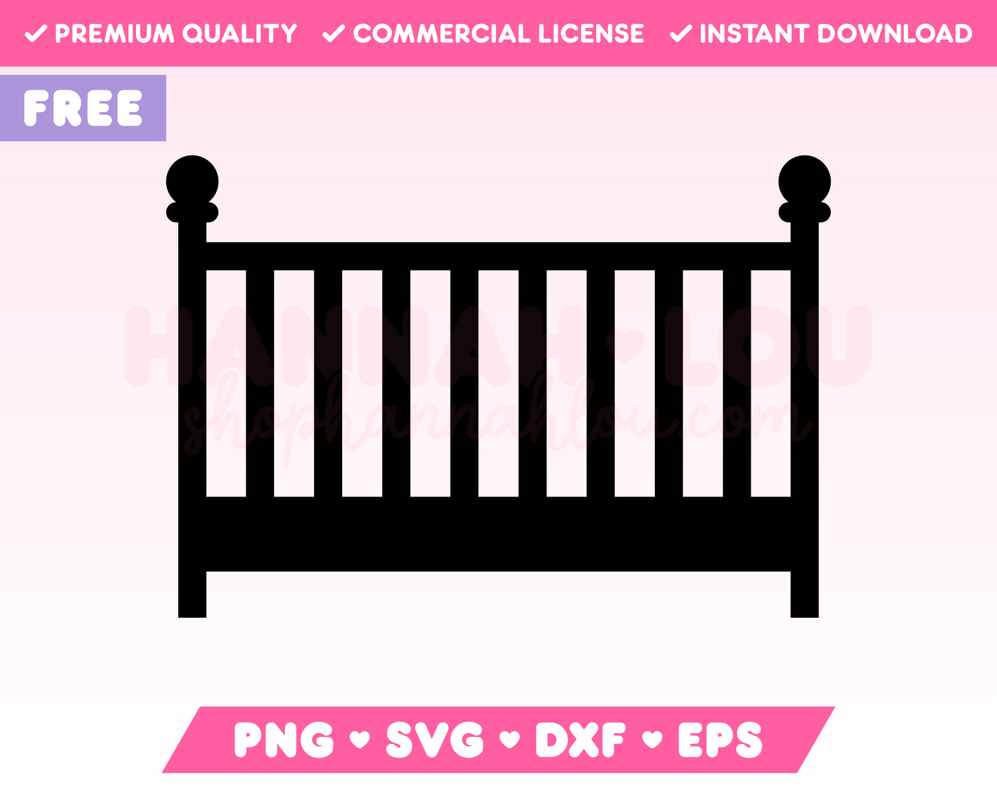 Free Crib SVG · Free Baby SVG Files for Cricut · Free Baby Sublimation Designs