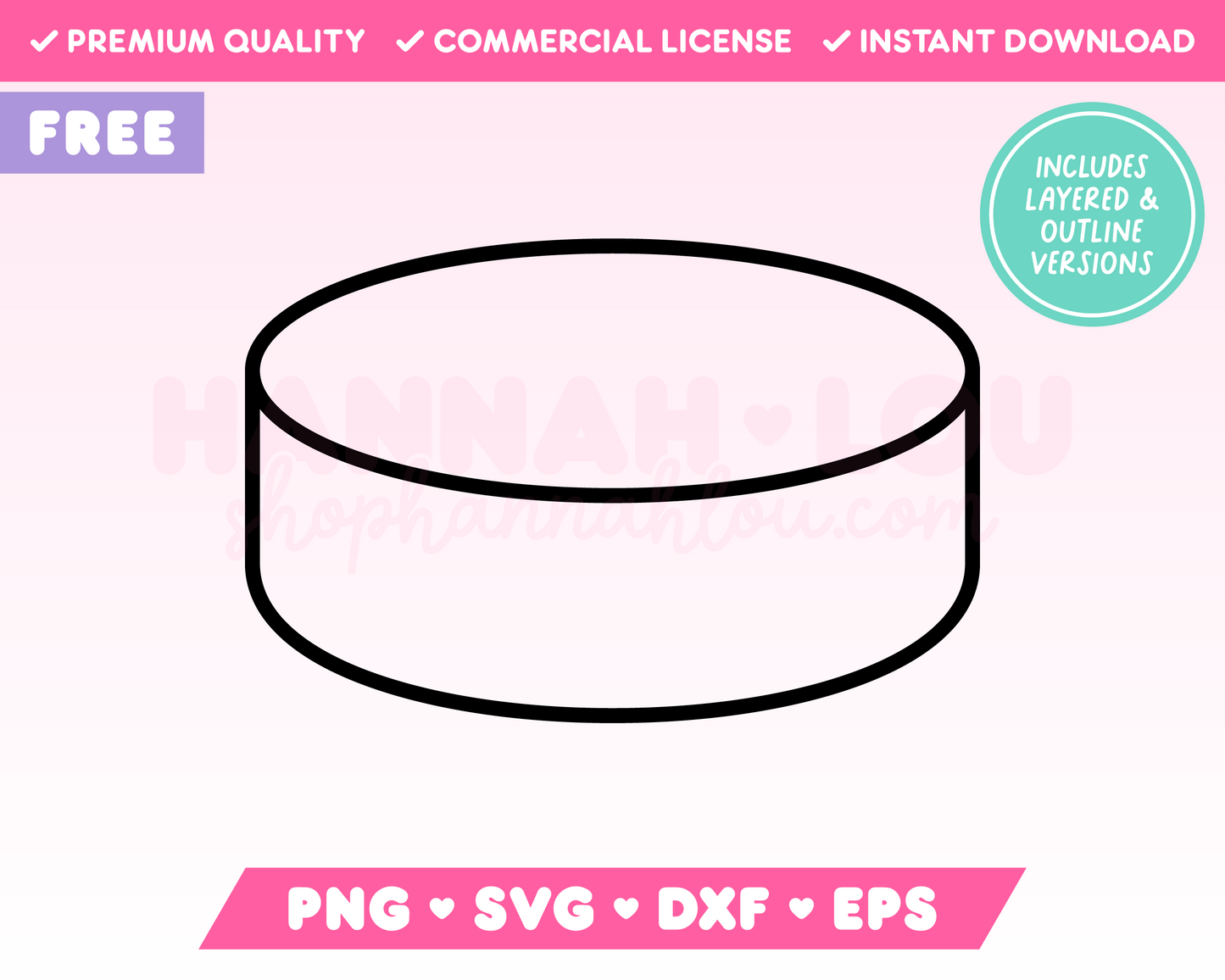 Free Hockey Puck SVG • Free Ice Hockey SVG Files for Cricut • Free Ice Hockey Sublimation Designs