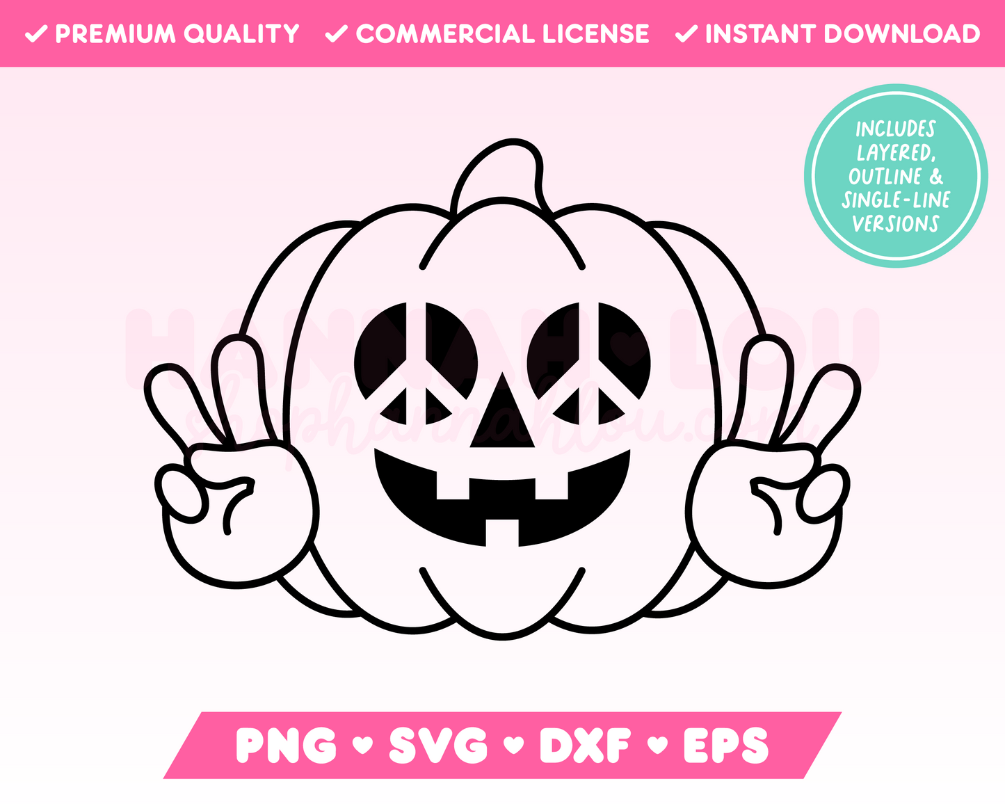Hippie Pumpkin SVG • Halloween SVG Files for Cricut · Halloween Sublimation Designs
