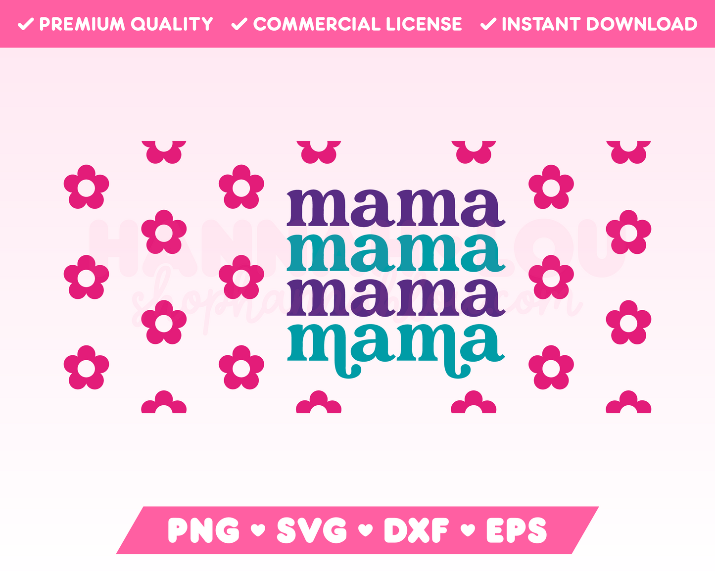 Mama 16oz Can Glass Wrap SVG • Can Glass Wrap SVG Files for Cricut • Can Glass Wrap Sublimation Designs