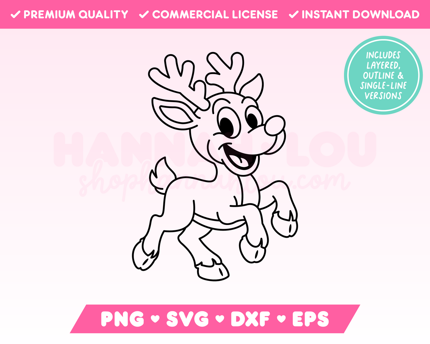 Reindeer SVG · Christmas SVG Files for Cricut · Christmas Sublimation Designs
