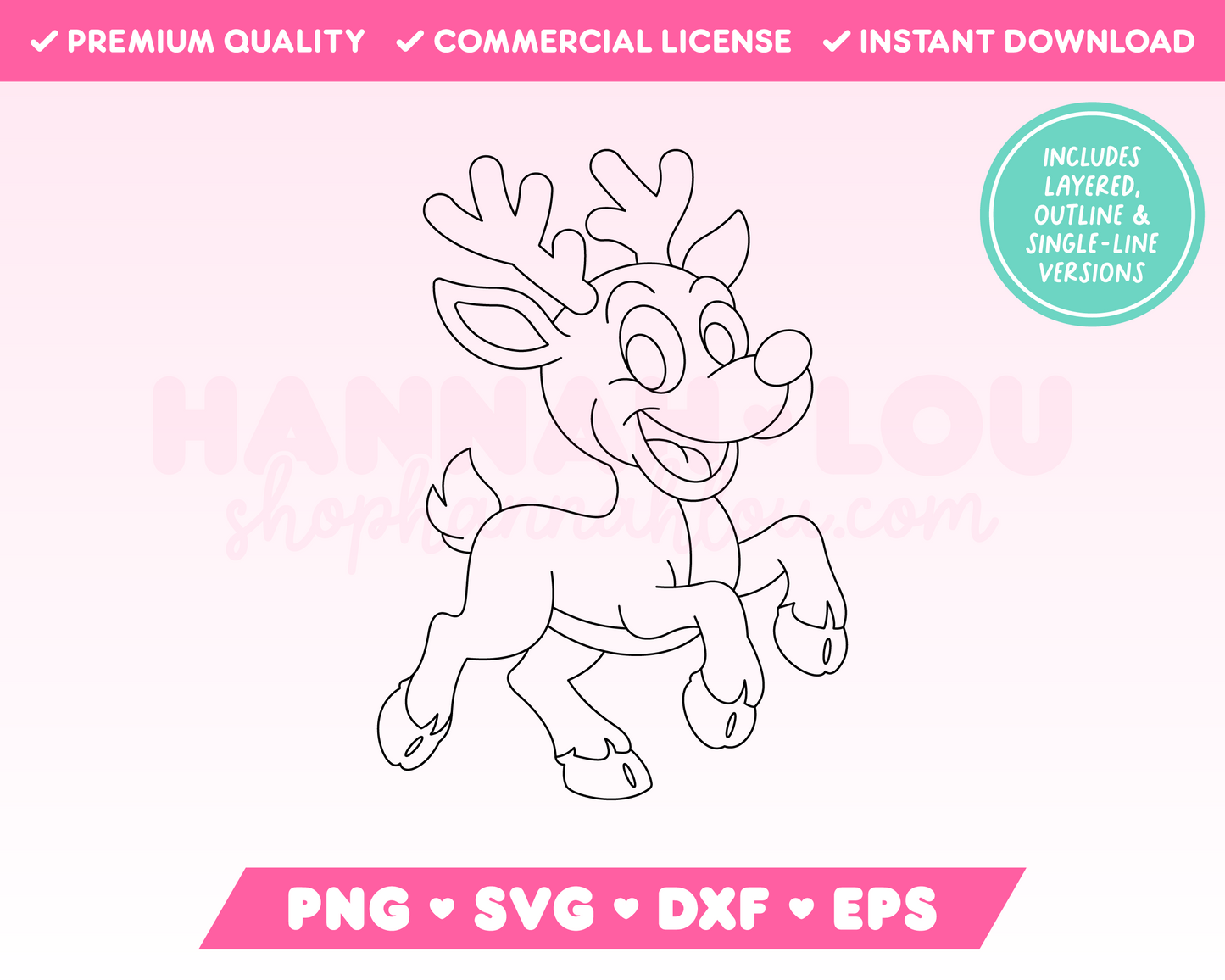 Reindeer SVG · Christmas SVG Files for Cricut · Christmas Sublimation Designs