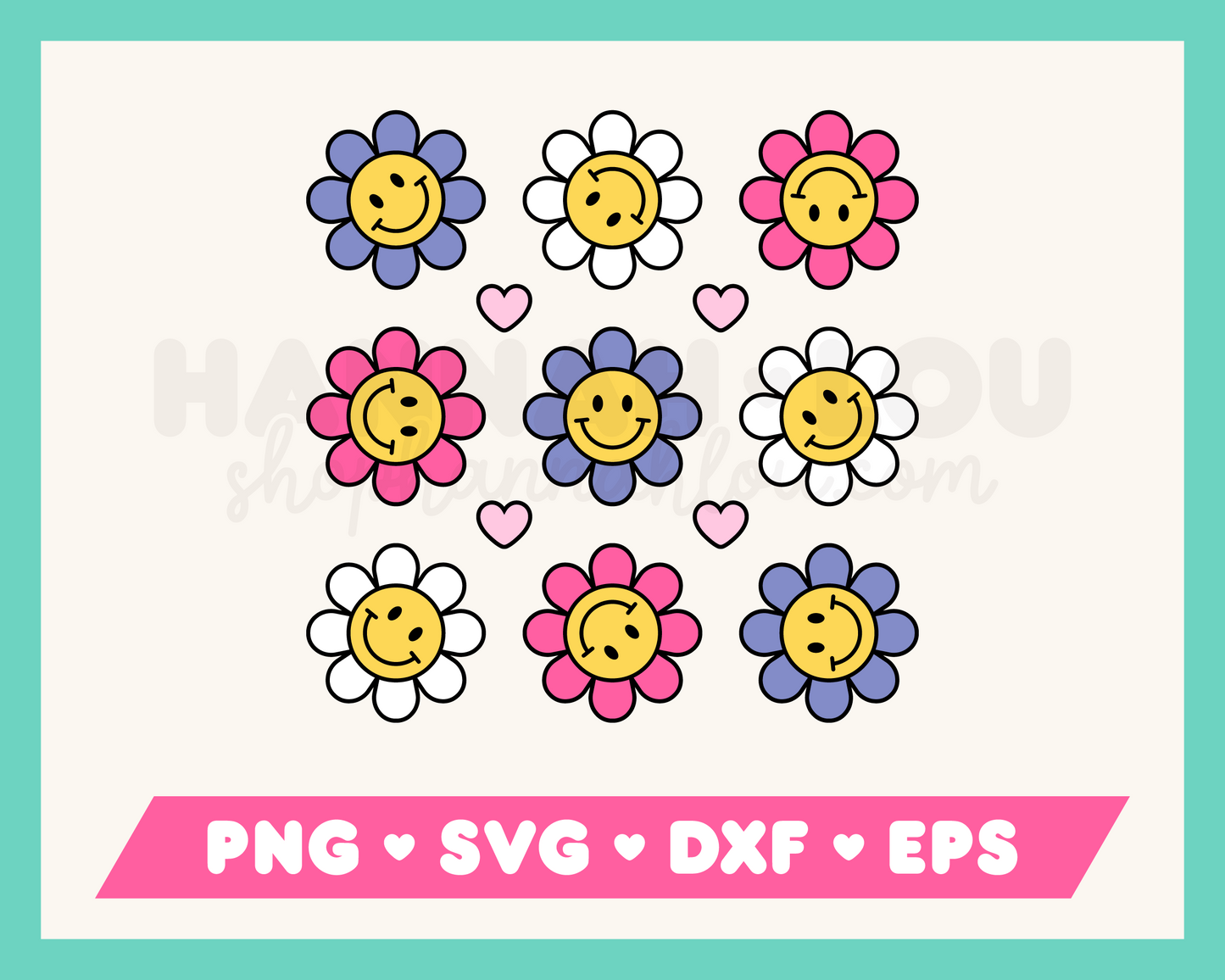 Retro Flower Pattern SVG