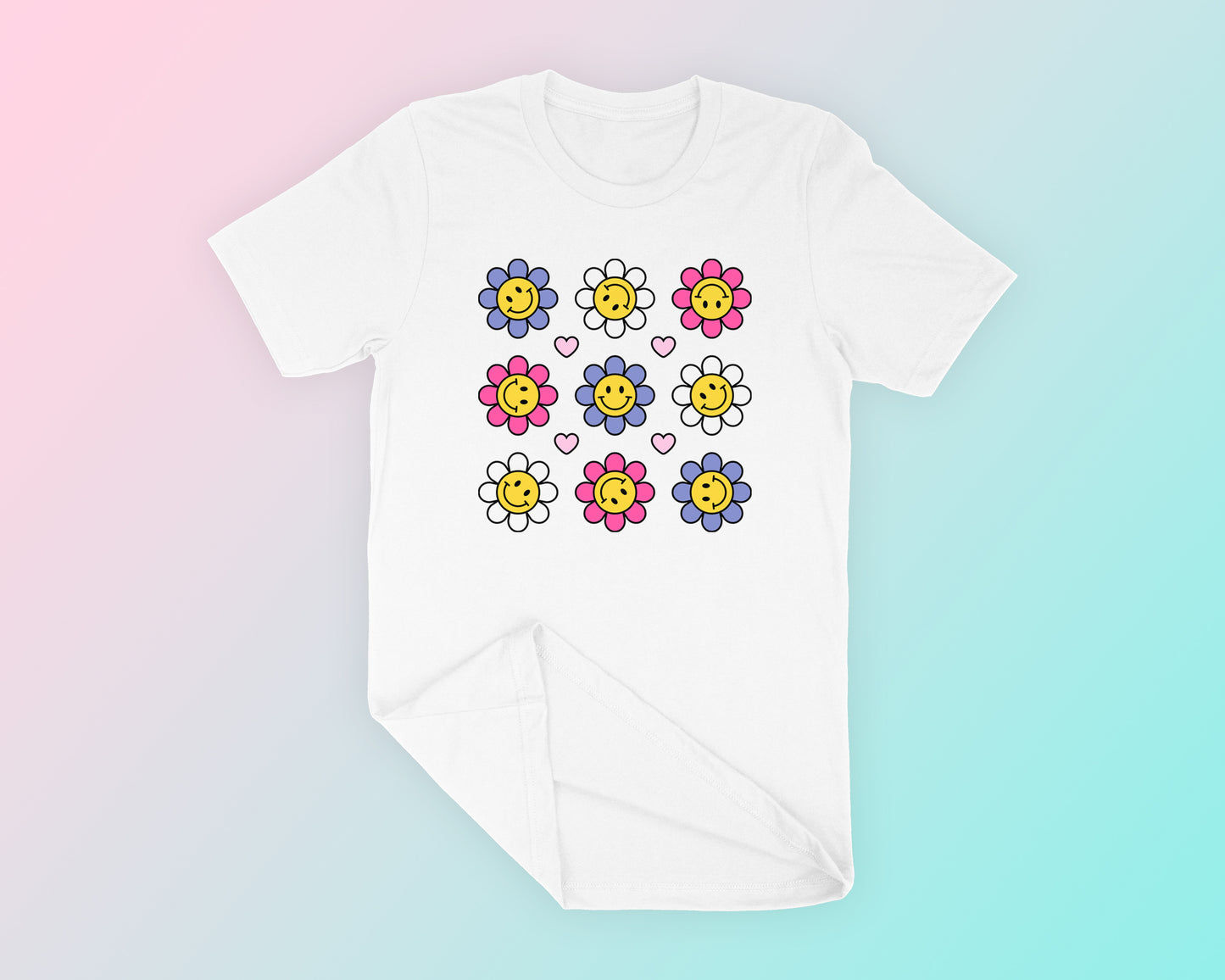 Retro Flower Pattern SVG T-Shirt Mockup