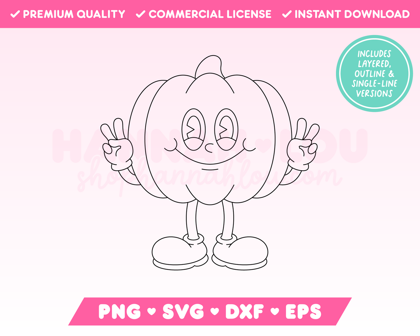 Retro Pumpkin Mascot SVG • Fall SVG Files for Cricut · Fall Sublimation Designs
