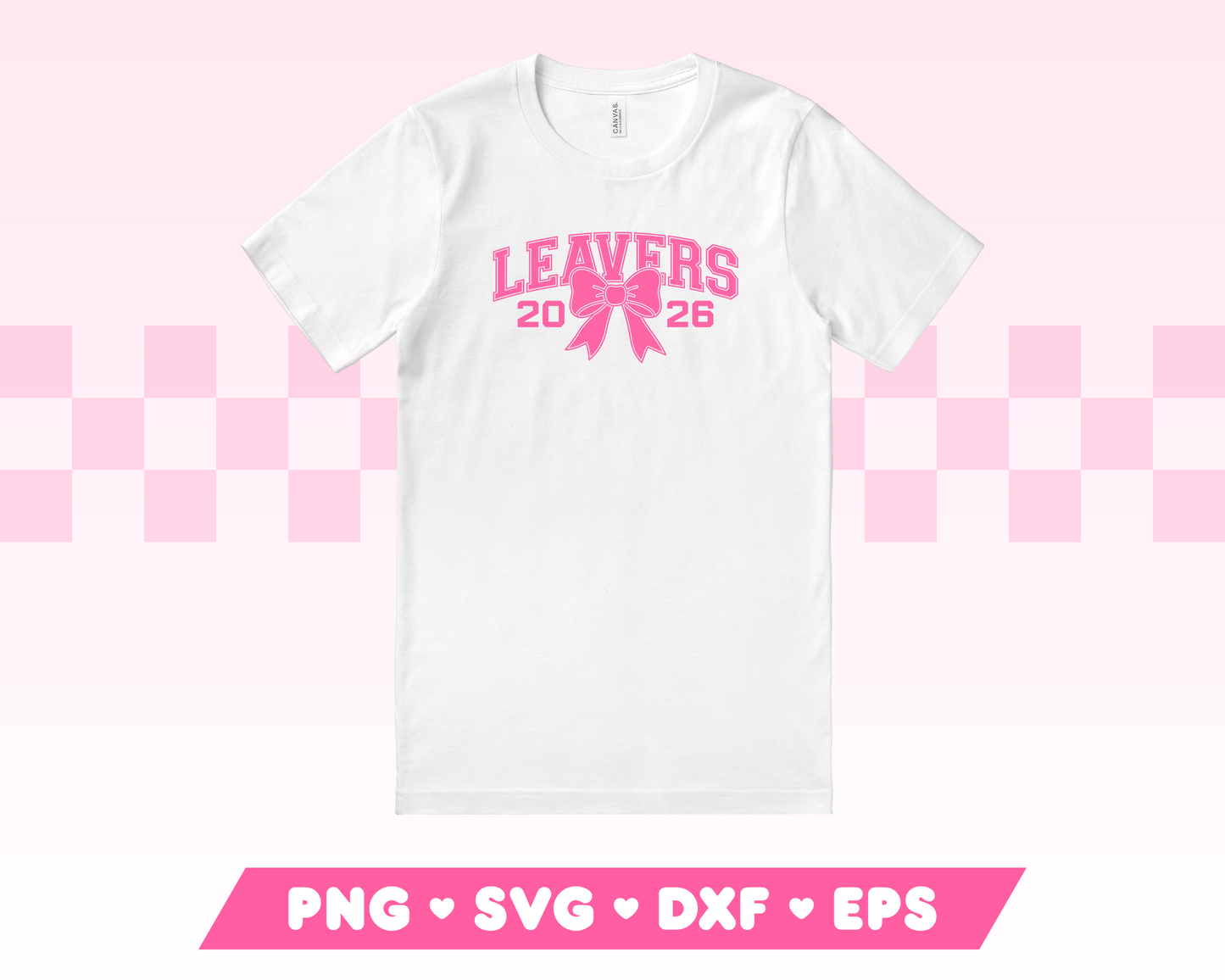 Varsity School Leavers SVG with Coquette Bow · Graduation SVG Files for Cricut · Graduation Sublimation Designs