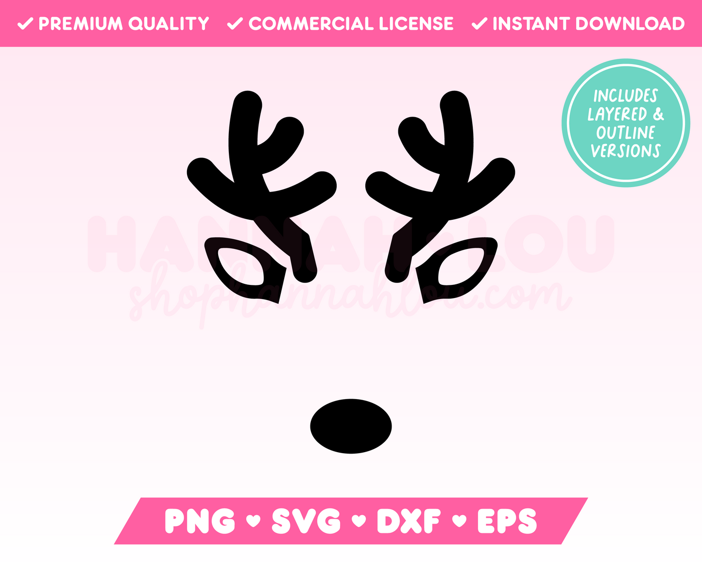 Split Monogram Reindeer SVG · Christmas SVG Files for Cricut · Christmas Sublimation Designs
