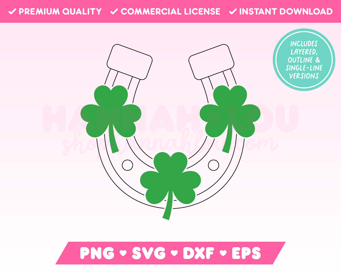 St. Patrick's Day Horseshoe SVG • St Patrick's Day SVG Files for Cricut