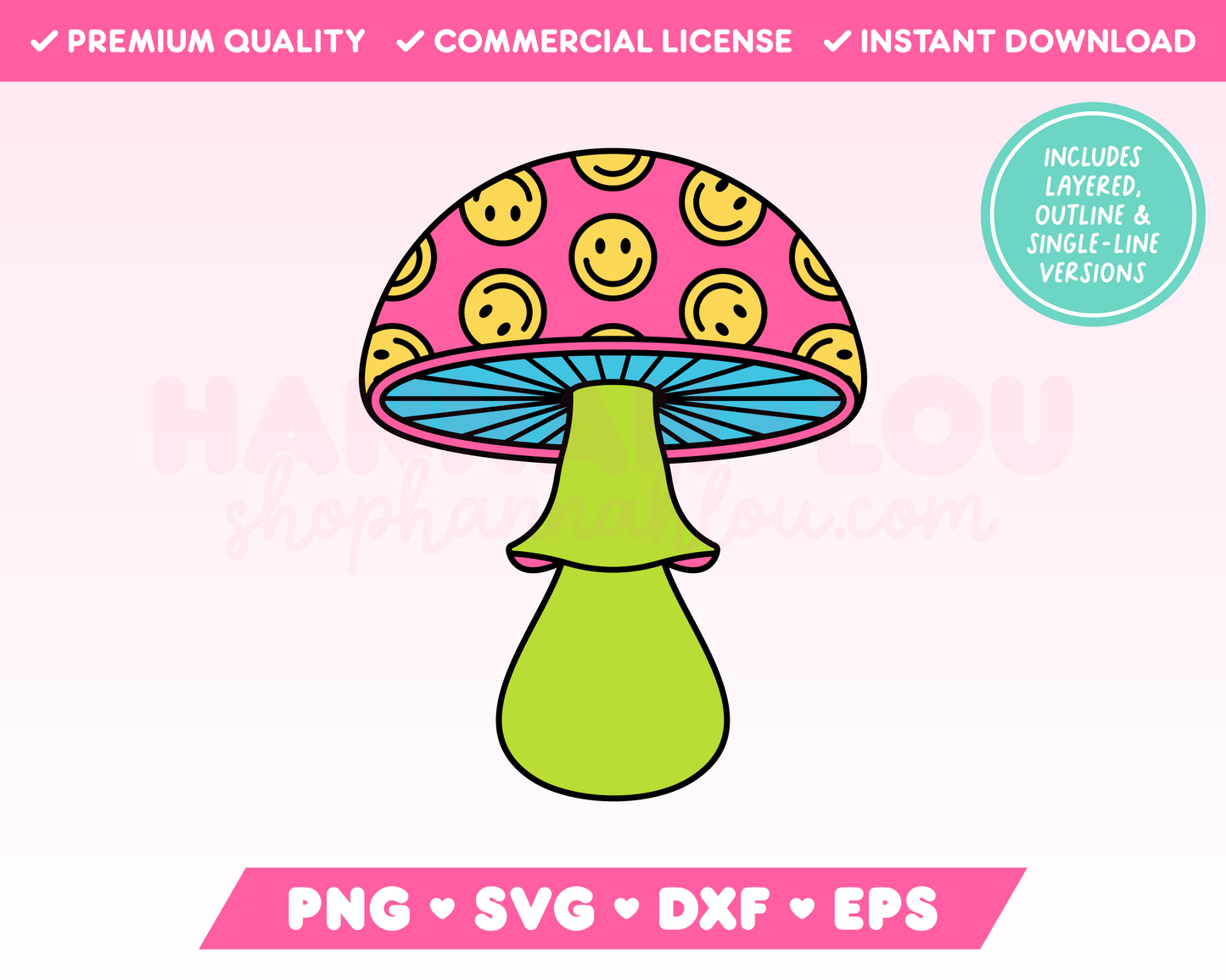 Trippy Mushroom SVG • Hippie SVG Files for Cricut