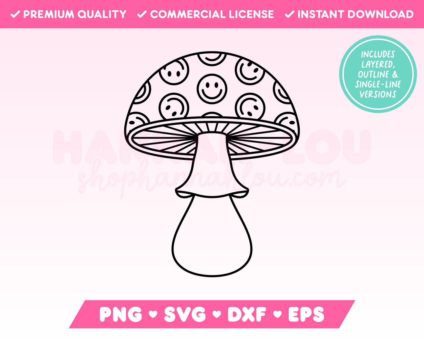 Trippy Mushroom SVG • Hippie SVG Files for Cricut