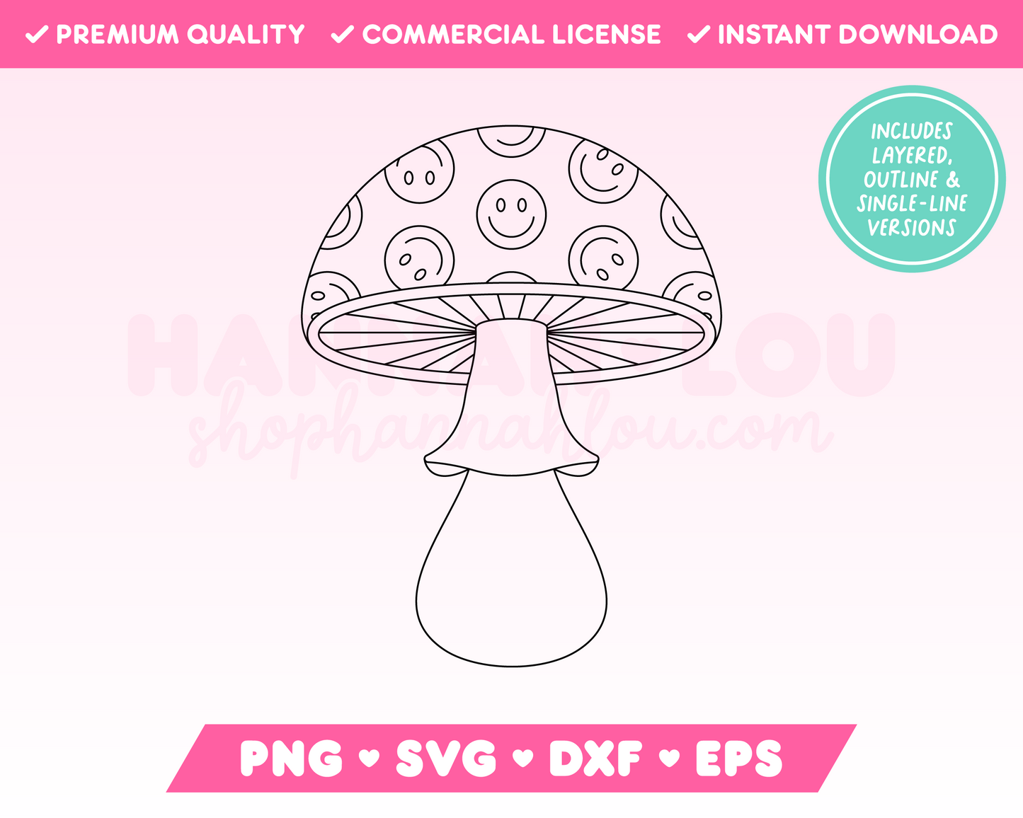 Trippy Mushroom SVG • Hippie SVG Files for Cricut