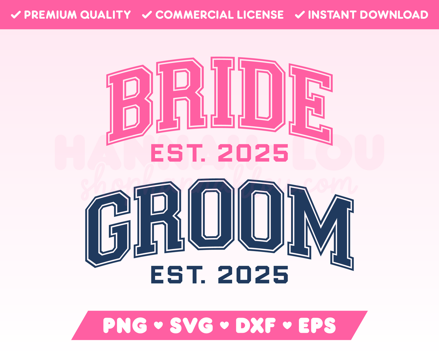 Varsity Bride and Groom SVG Bundle • Wedding SVG Files for Cricut · Wedding Sublimation Designs