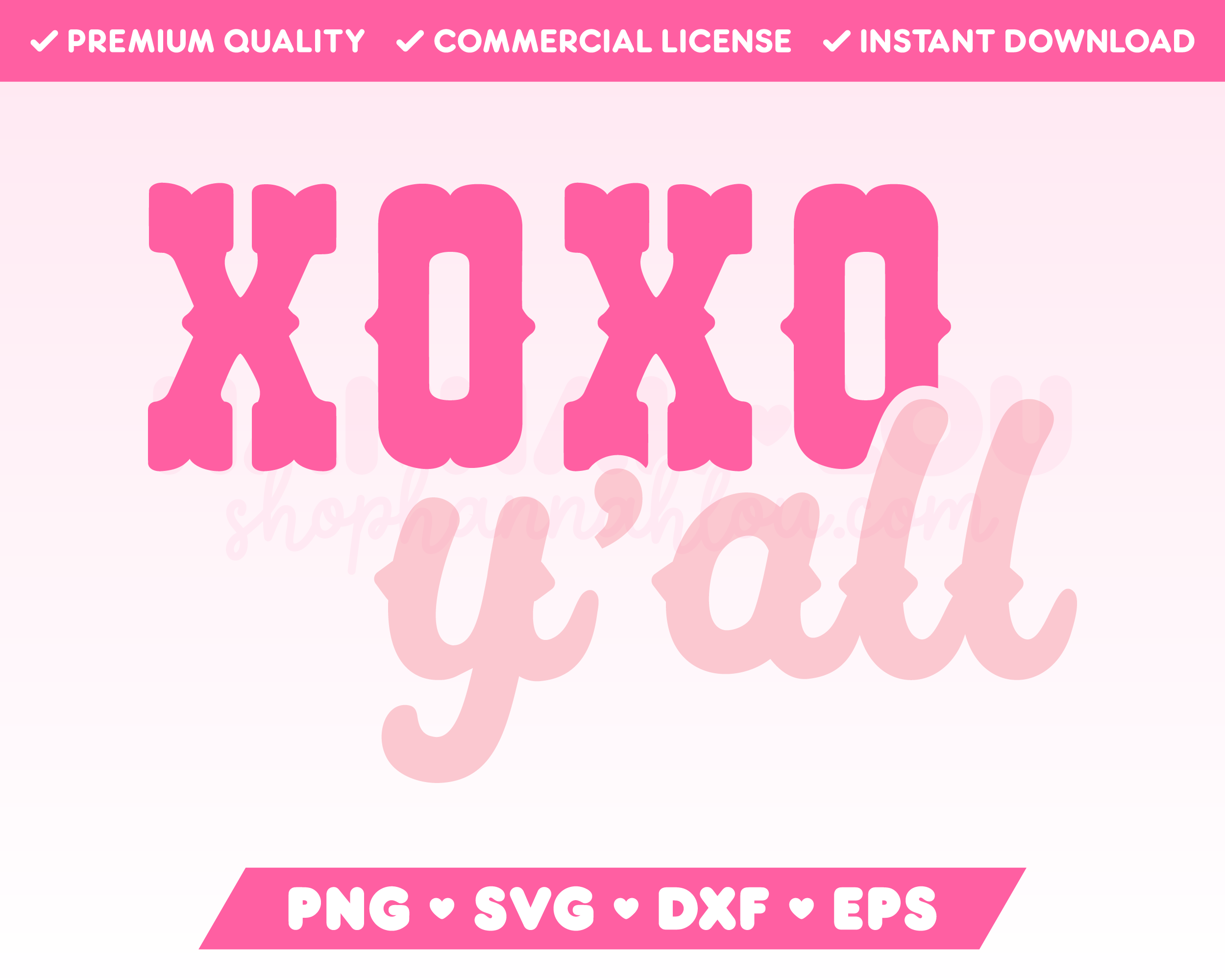 XOXO Y'all SVG | Valentine's Day SVG Files for Cricut | Sublimation ...