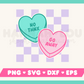 Checkered Anti-Valentine's Day Candy Hearts SVG