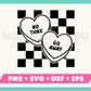 Checkered Anti-Valentine's Day Candy Hearts SVG