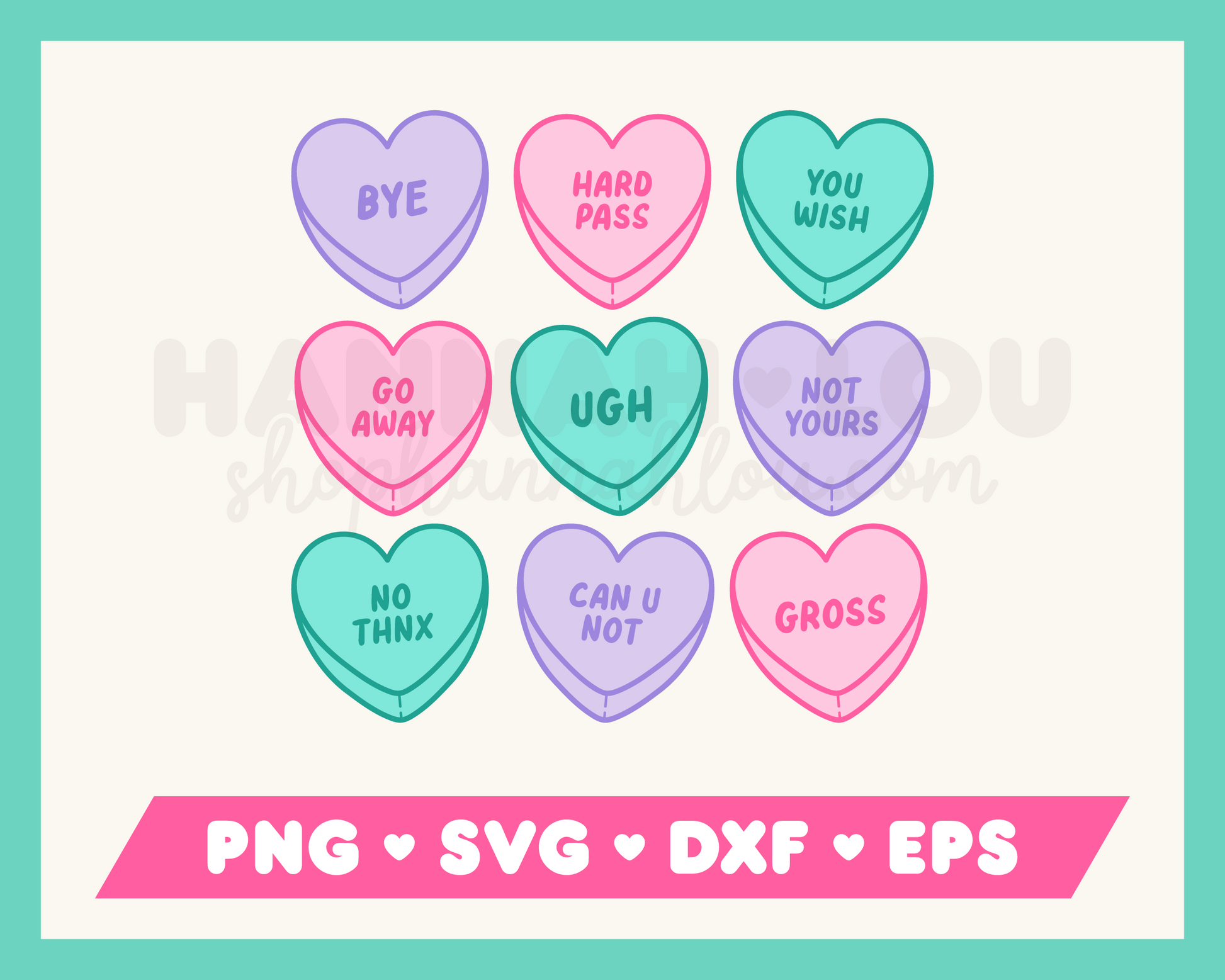Anti-Valentine's Day Hearts SVG
