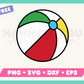 My free Beach Ball SVG is part of my free beach SVG files for Cricut collection, and features a multicolored beach ball.