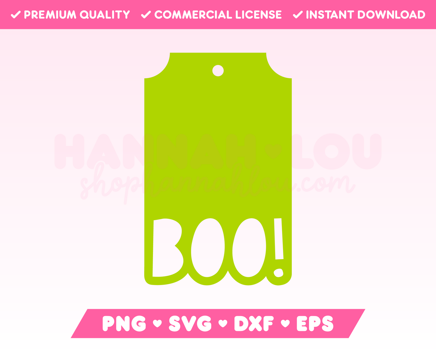 My spooktacular Boo Halloween Gift Tag SVG is part of my Halloween SVG Files for Cricut collection, and features a shaped gift tag with the word BOO! cut out of it.