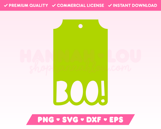 Boo Halloween Gift Tag SVG • Halloween SVG Files for Cricut