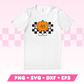 Checkered Retro Pumpkin Mascot SVG • Fall SVG Files for Cricut · Fall Sublimation Designs