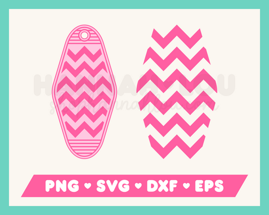 My free Chevron Motel Keychain SVG is part of my Free Motel Keychain SVG Files for Cricut collection, and features a motel keychain with a chevron pattern on it.