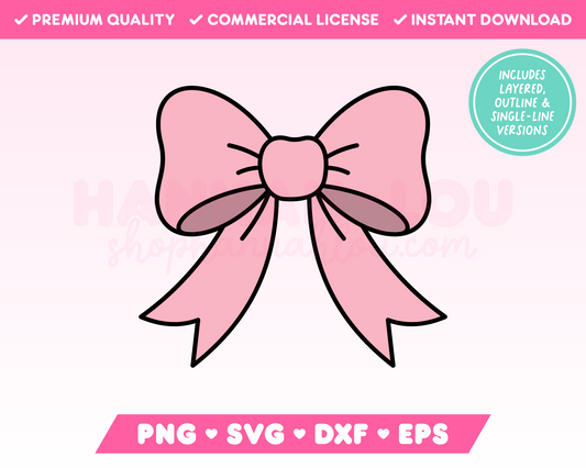 My cute Coquette Bow SVG is part of my Coquette SVG Files for Cricut collection, and features a cute coquette bow.