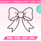 My cute Coquette Bow SVG is part of my Coquette SVG Files for Cricut collection, and features an outline of a cute coquette bow.