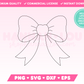 My cute Coquette Bow SVG is part of my Coquette SVG Files for Cricut collection, and features a single-line drawing or sketch of a cute coquette bow.