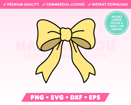 My cute Coquette Bow SVG is part of my Coquette SVG Files for Cricut collection, and features a coquette-style bow.