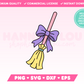 My trendy Coquette Broomstick SVG is part of my Halloween SVG Files for Cricut collection, and features a cute witch's broom with an oversized bow on it.
