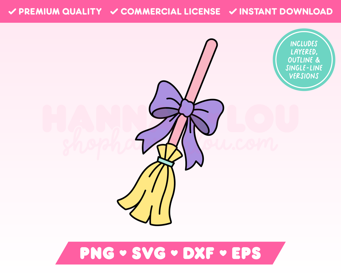 My trendy Coquette Broomstick SVG is part of my Halloween SVG Files for Cricut collection, and features a cute witch's broom with an oversized bow on it.