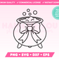 My trendy Coquette Cauldron SVG is part of my Halloween SVG Files for Cricut collection, and features an outline of a cute bubbling cauldron with a bow on it.
