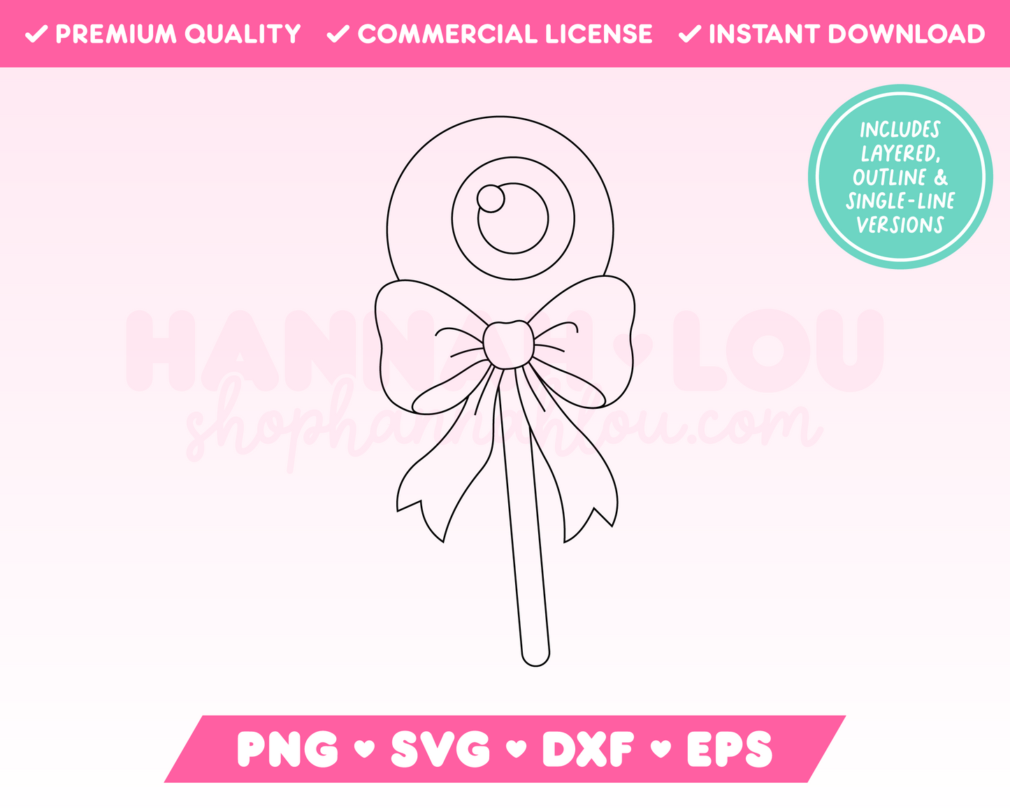 My creepy Coquette Eyeball SVG is part of my Halloween SVG Files for Cricut collection, and features a single-line drawing or sketch of an eyeball on a stick that's tied with an oversized bow.