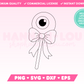Coquette Eyeball SVG • Halloween SVG Files for Cricut • Halloween Sublimation Designs