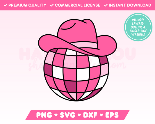 Cowboy Disco Ball SVG • Western SVG Files for Cricut